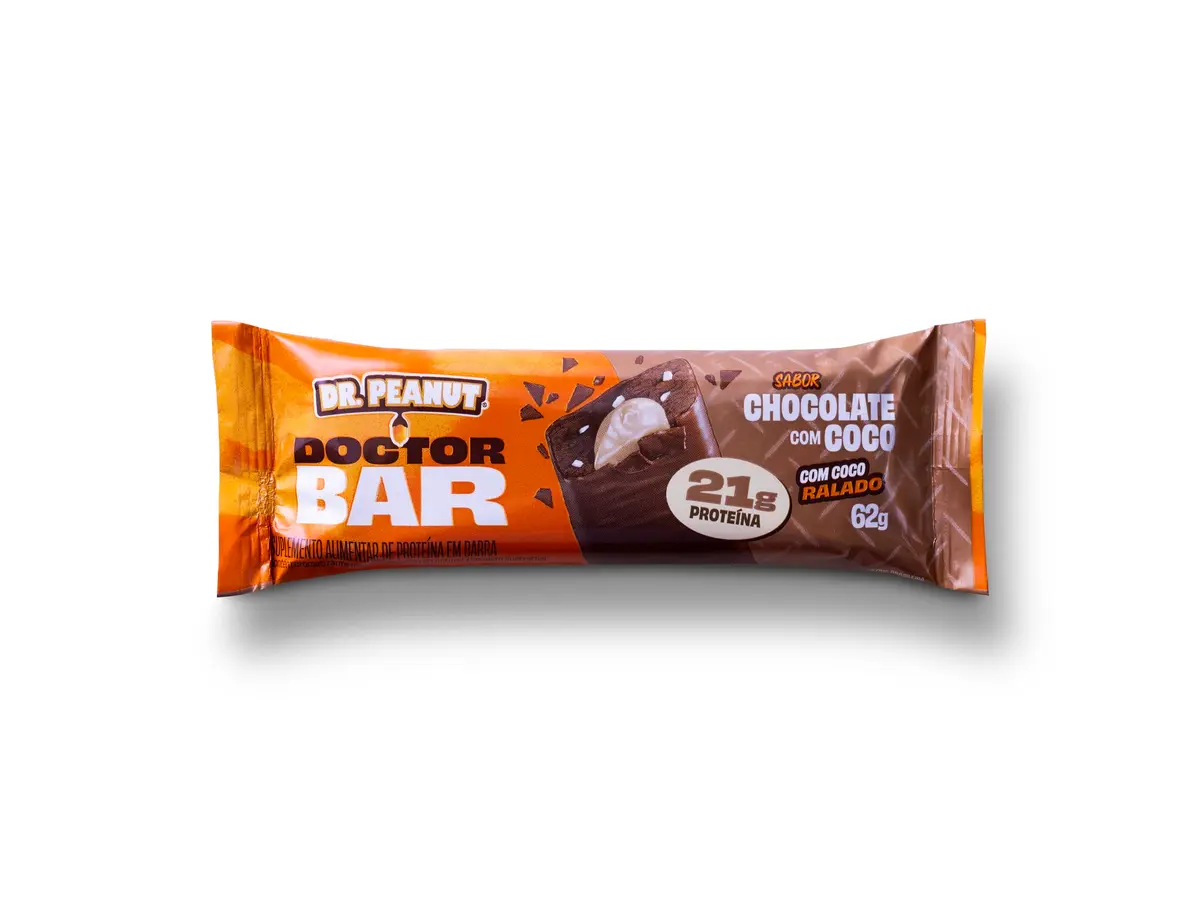 Doctor Peanut Doctor Bar, Display (8 un) - Chocolate c/Coco