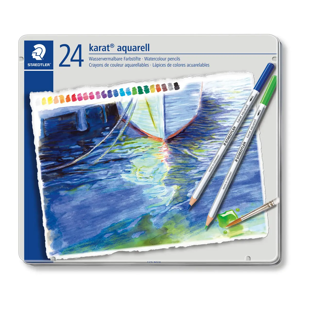 Lápis de Cor Aquarelável, Staedtler, Karat, 24 Cores - 1