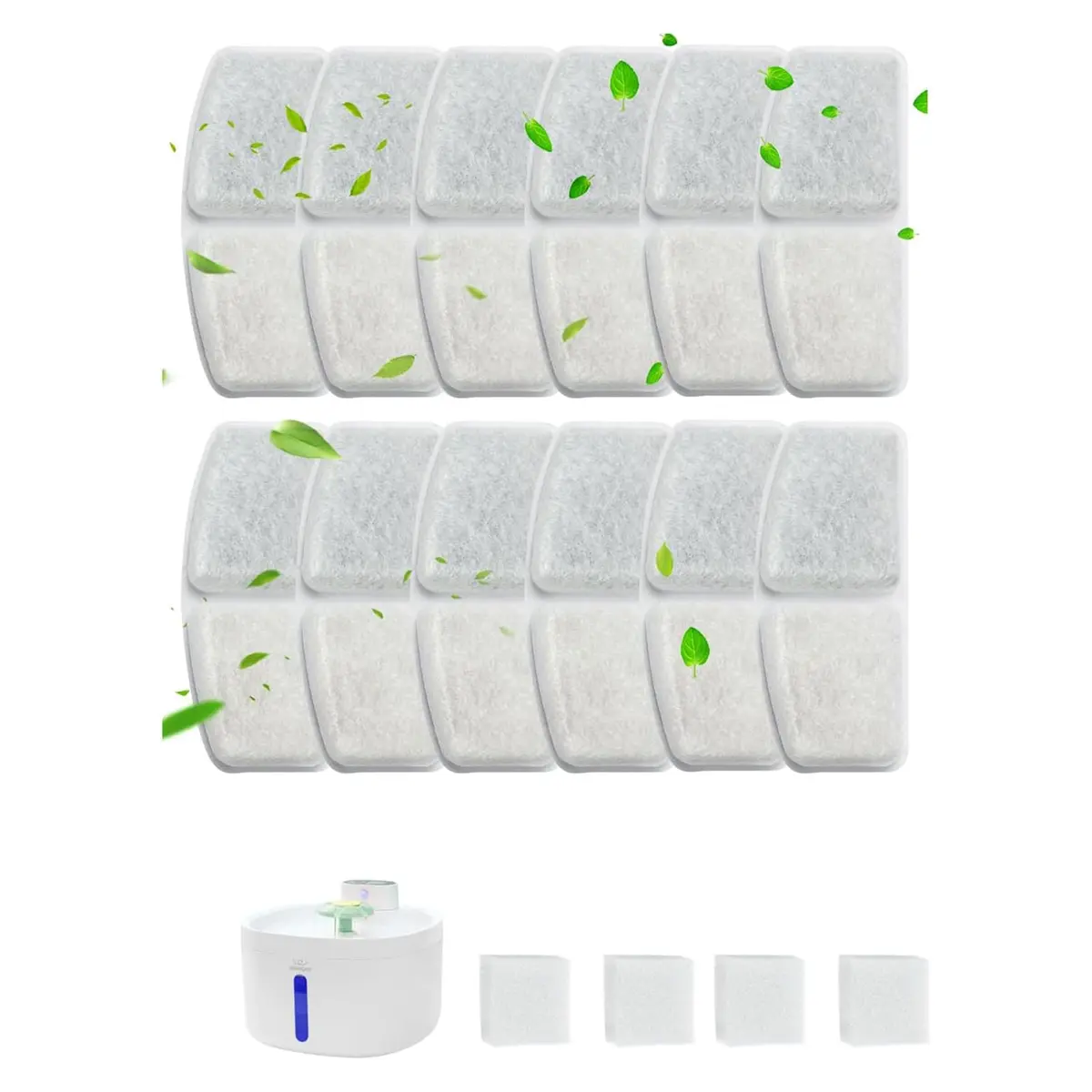 Filtros Refil Fonte Bebedouro Gatos Cães Pet, Bebedouro Fonte Gato Cão Com Filtragem E Purificação Pet (12 PCS)