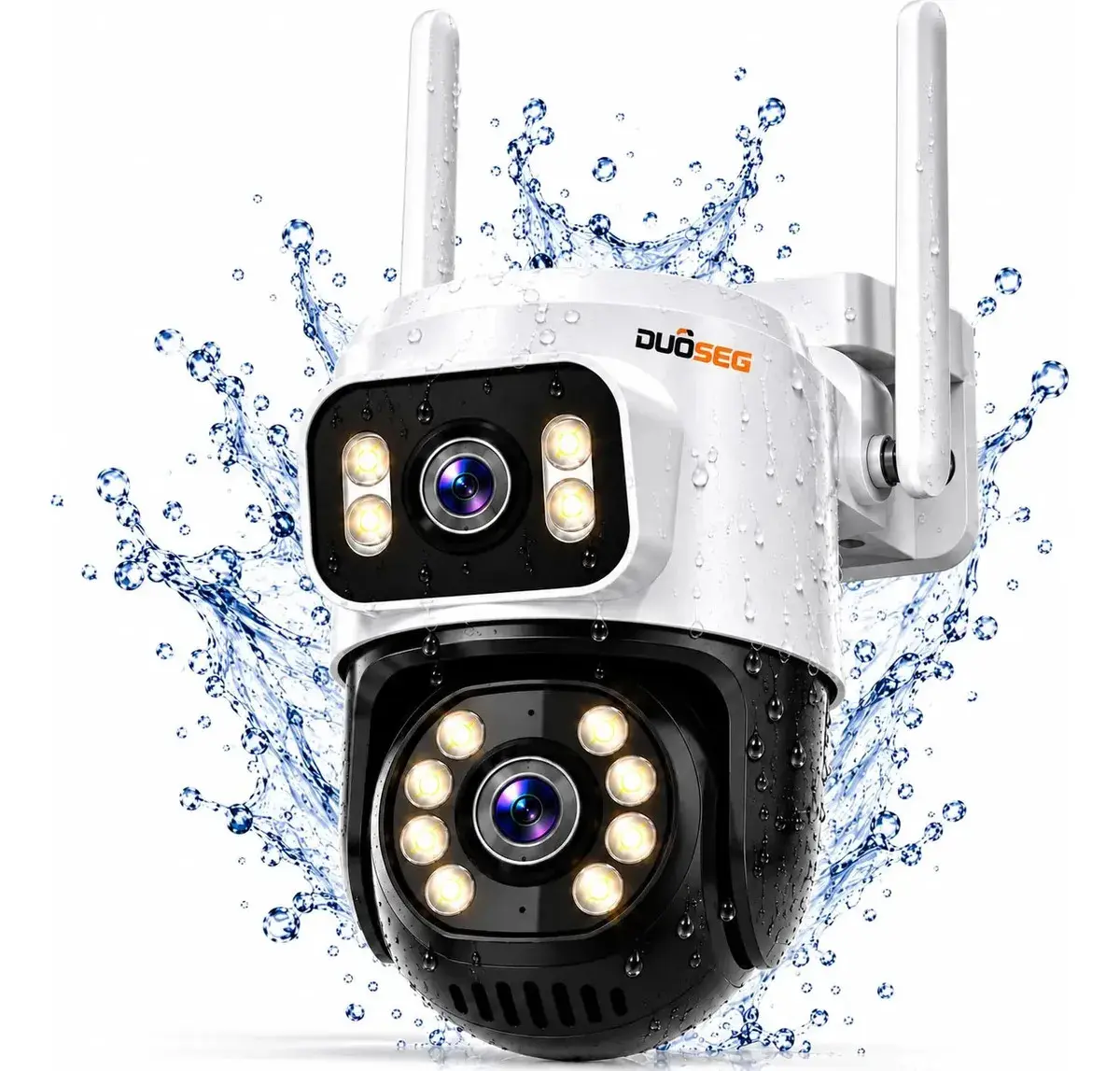 Câmera de Segurança Wi-Fi A28B 4K Dupla Lente Visão Noturna Colorida Full Hd Externa Prova D'água Ip66 Sensor Movimento iCSee DUOSEG - 1