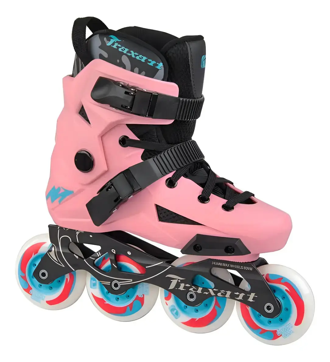 Patins Roller Traxart Revolt 4 Rodas Inline Rosa 35/36 Profi Tamanho Das Rodas 8 Cm Tamanho Dos Patins 35/36 Br - 1