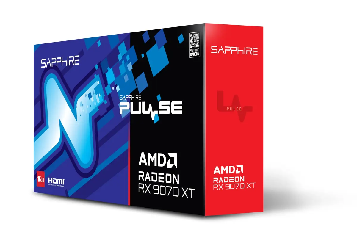 Placa de Vídeo Sapphire Pulse AMD Radeon™ RX 9070 XT 16GB GDDR6 11348-03-20G
