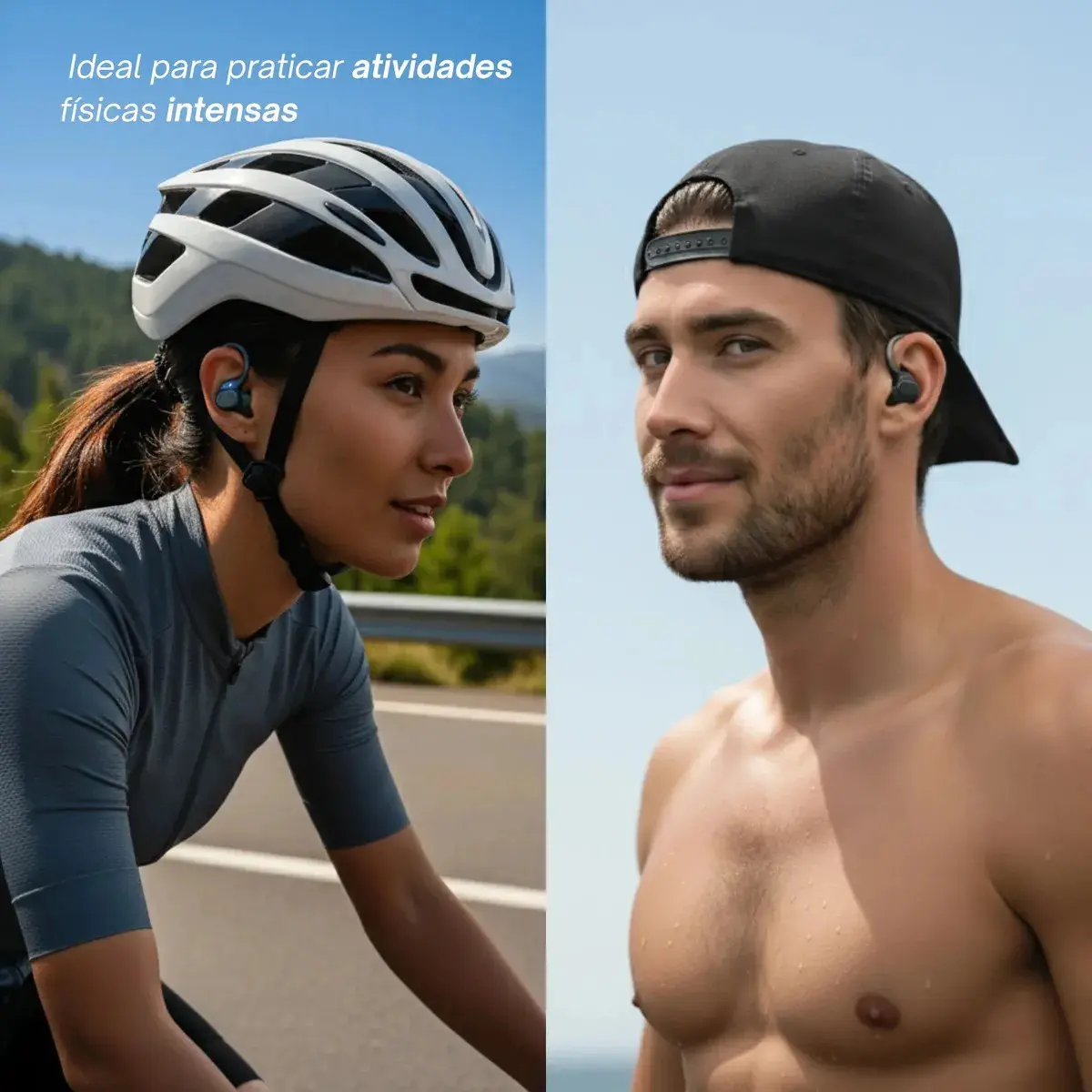 Fone de Ouvido Bluetooth 5.3 Tws Sem Fio Esportivo Compatível Com iPhone Samsung Xiaomi Motorola Com Gancho Premium KAPBOM Preto thumbnail 5