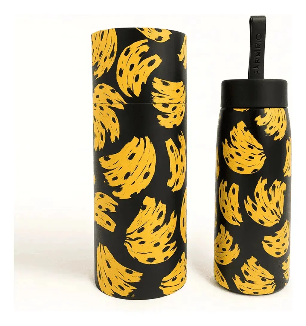 Garrafa Térmica Farm Que Sede 500ml Nova Coleção Bossa Banana