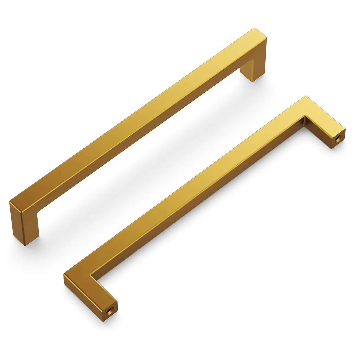 Hickory Hardware Puxadores de armário de cozinha de núcleo sólido, puxadores de armário de luxo, ferragens para portas e gavetas de cômoda, centro de orifício de 160 mm, latão dourado escovado,