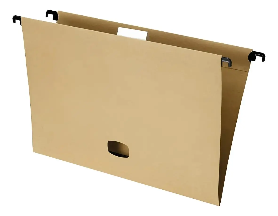 Pasta Suspensa Kraft Natural A4 23,5 x 35,5 cm – Caixa com 50 Unidades - 1