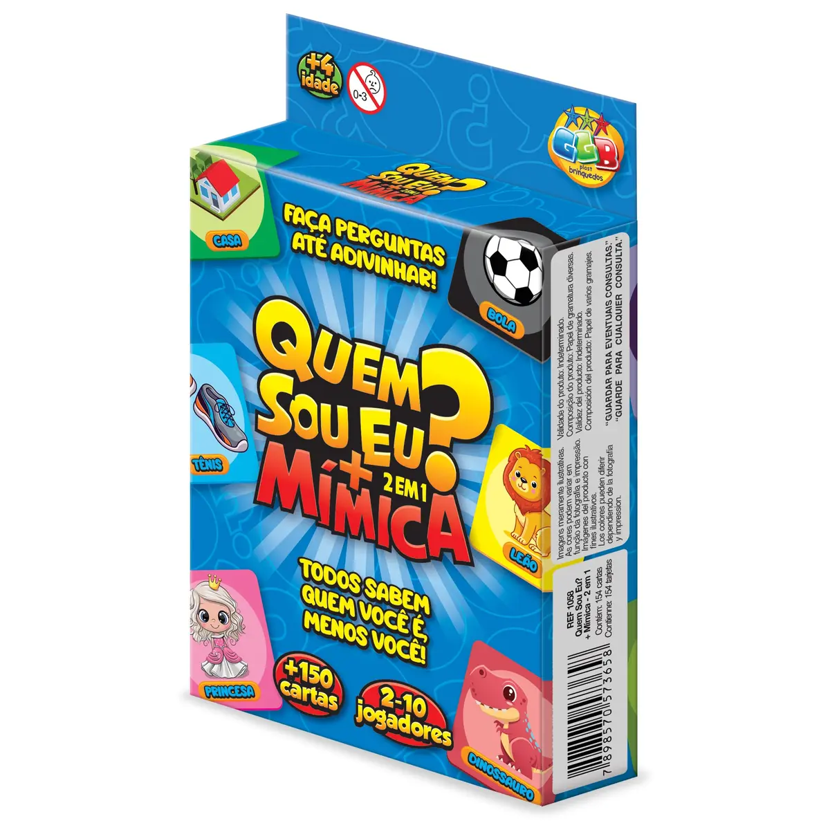 GGB Jogo Infantil 2 em 1 Quem Sou Eu? e Mímica - 1
