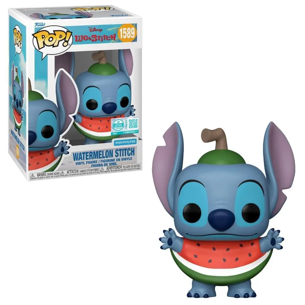 Candide, Boneco, Funko POP! Stitch com Melancia, Disney Lilo & Stitch - 10 cm - 1
