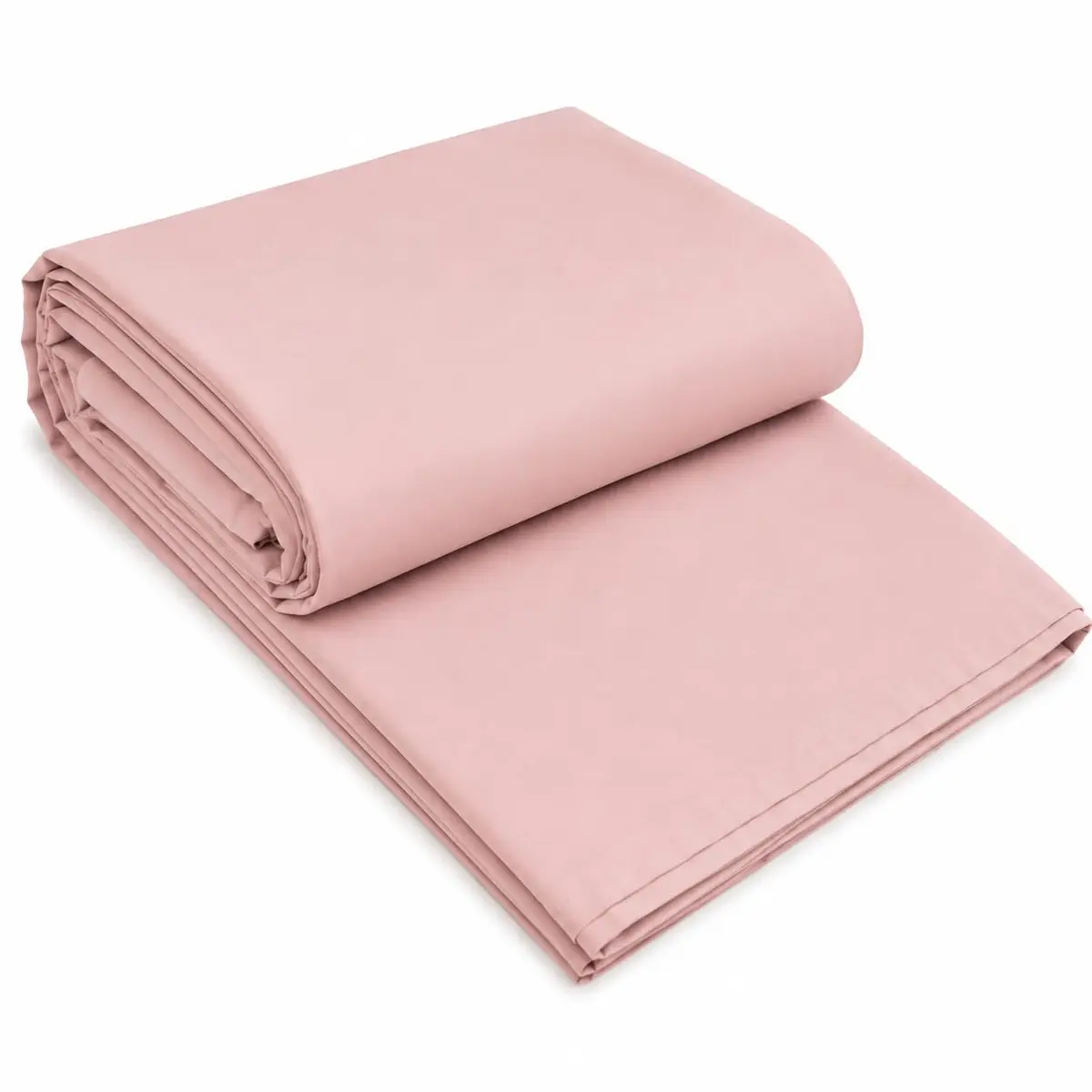 Lençol Sem Elástico Plano Avulso 100% Algodão 300 Fios (Rose, Solteiro sem Elástico)