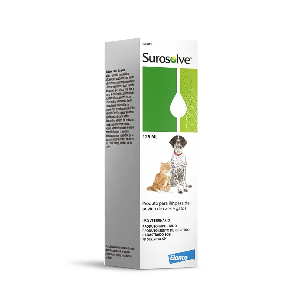 Elanco Surosolve Limpador Auricular para Cães e Gatos - 125 mL - 1