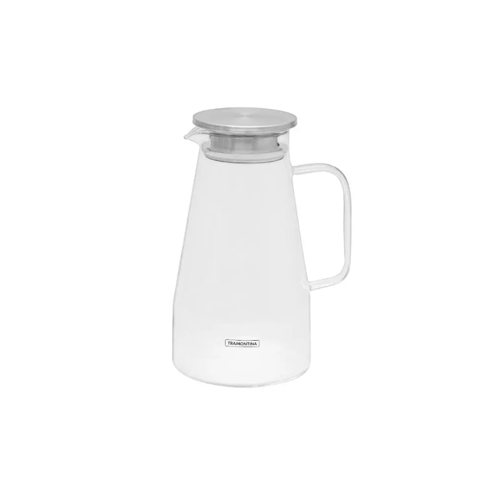 Jarra em Vidro Borossilicato Tramontina com Tampa em Aço Inox 1,8 L