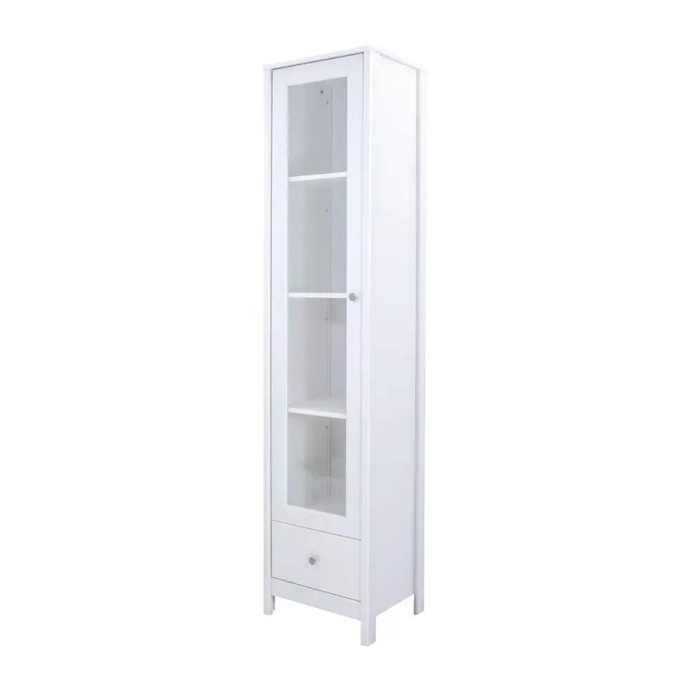Cristaleira Ditália 1 Porta de Vidro 1 Gaveta E-962 cor:branco