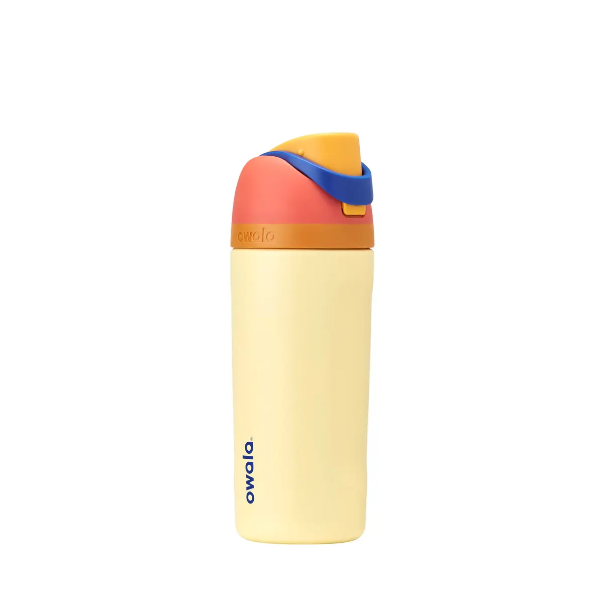 Owala Garrafa de água infantil FreeSip térmica de aço inoxidável com canudo para esportes, viagens e escola, garrafa de água esportiva sem BPA, 473 ml, Misty Horizon - 1