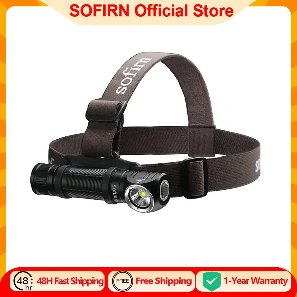 Sofirn hs40 usb c recarregável farol 18650 super brilhante sst40 led tocha 2000lm lanterna com 2 modos indicador de alimentação