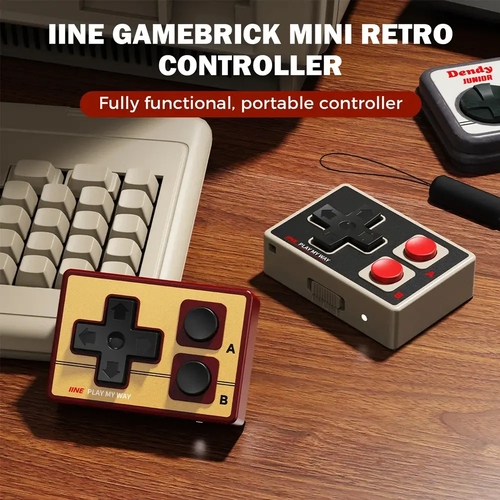Controlador Mini IINE para iOS, Android, PC, Telefone, Gamebrick, Gamepad Retro, Controle de Câmera, Teclado Portátil, Modo Duplo