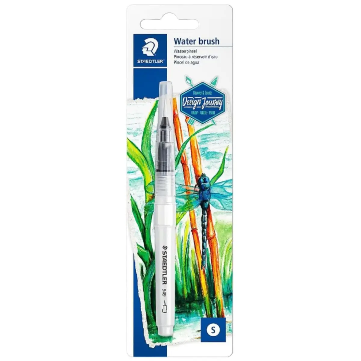 Staedtler Pincel de água recarregável, para efeitos de aquarela e mistura, perfeito para pintura e coloração, 949 BK-1-C