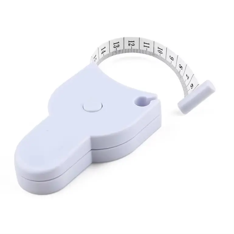 Fita Métrica Corporal Retrátil de 1.5 mt com Botão Trava e Destrava e Slot Para Marcação