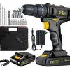 Furadeira Parafusadeira Bateria 21v Biv Impacto con Maleta Cor Preto 127/220V The Black Tools TB-21P - 1