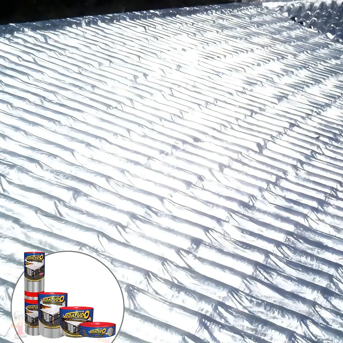 3 Mantas Asfáltica Aluminizada Telhado Auto Adesiva 45cmx10m thumbnail 6