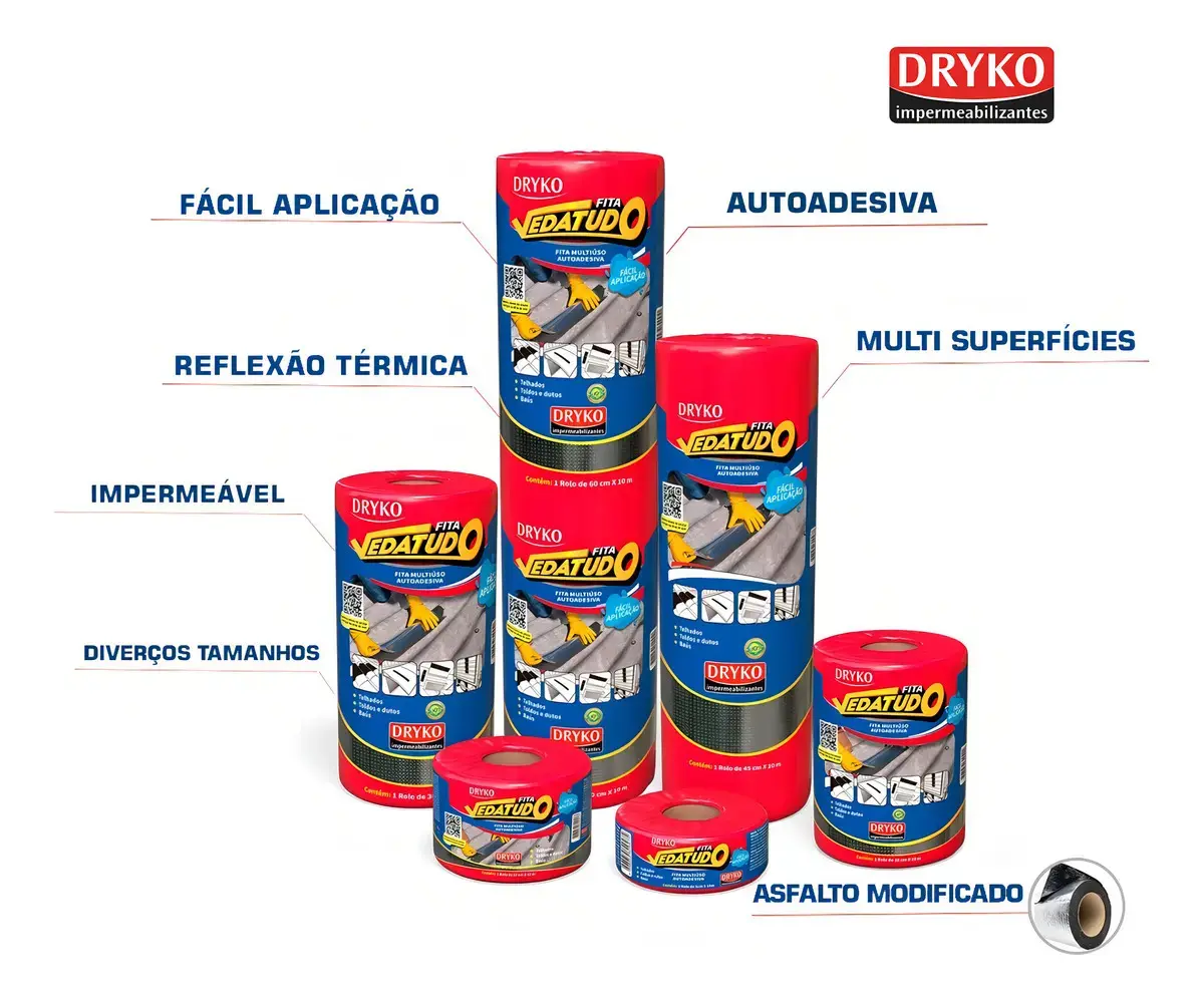 3 Mantas Asfáltica Aluminizada Telhado Auto Adesiva 45cmx10m thumbnail 8