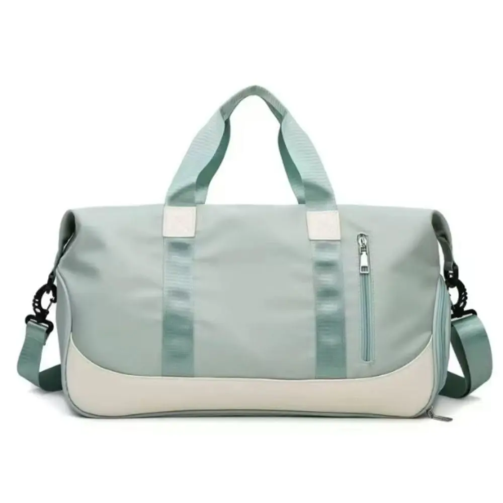Bolsa Mala de Viagem Grande Feminina com Divisórias, Encaixe para Mala, Alça Transversal Ajustável, Bolso com Zíper, Ideal para Academia, Trabalho e Viagens Curtas (Verde)