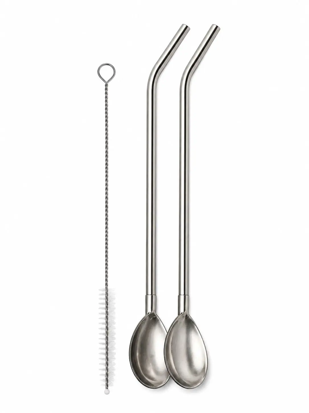 kit Canudo Inox Peças Reto Curvo com Esponja ou Colher Bailarina | Reutilizável • Fácil de higienizar • Prático para bebidas • Uso prolongado
