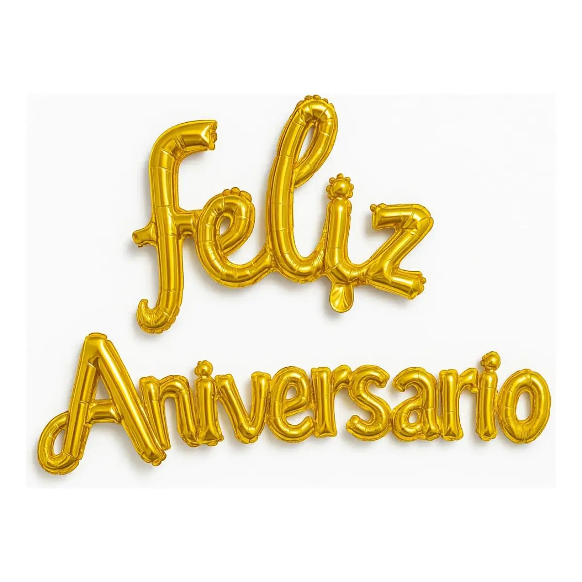Kit Balões Feliz Aniversário Dourado 16 Peças Decoração Festa | Kit com letras e números para montar a frase - 1