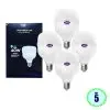 [R$ 8,75 cada] Kit 5 Lâmpada Bulbo 40W Branca Fria Led - 1