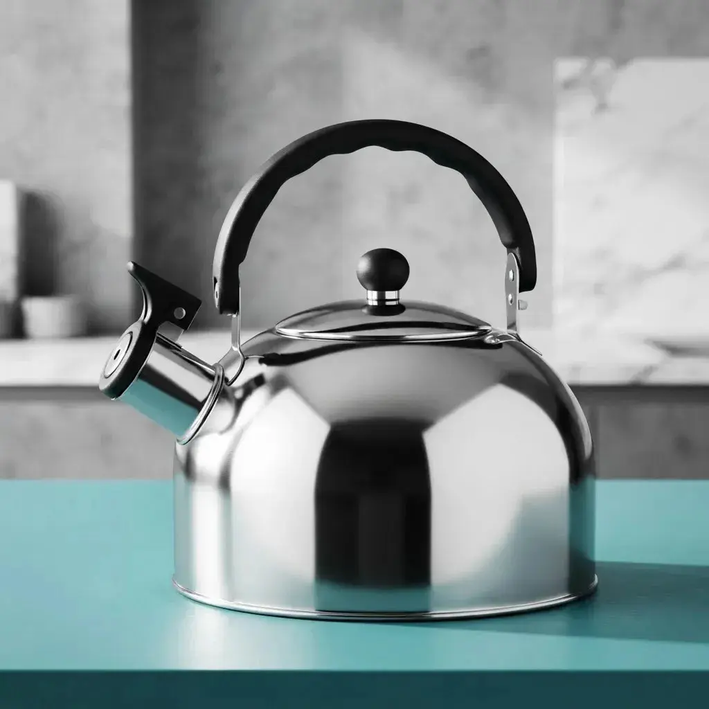 Chaleira Com Apito 2 Litros Aço Inox Em Casa Tem Resistente Cor Cinza thumbnail 7