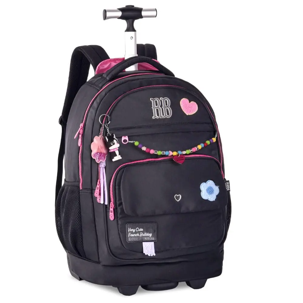 Mochila de Rodinhas Rebecca Bonbon Miçangas RB24592 33 Litros