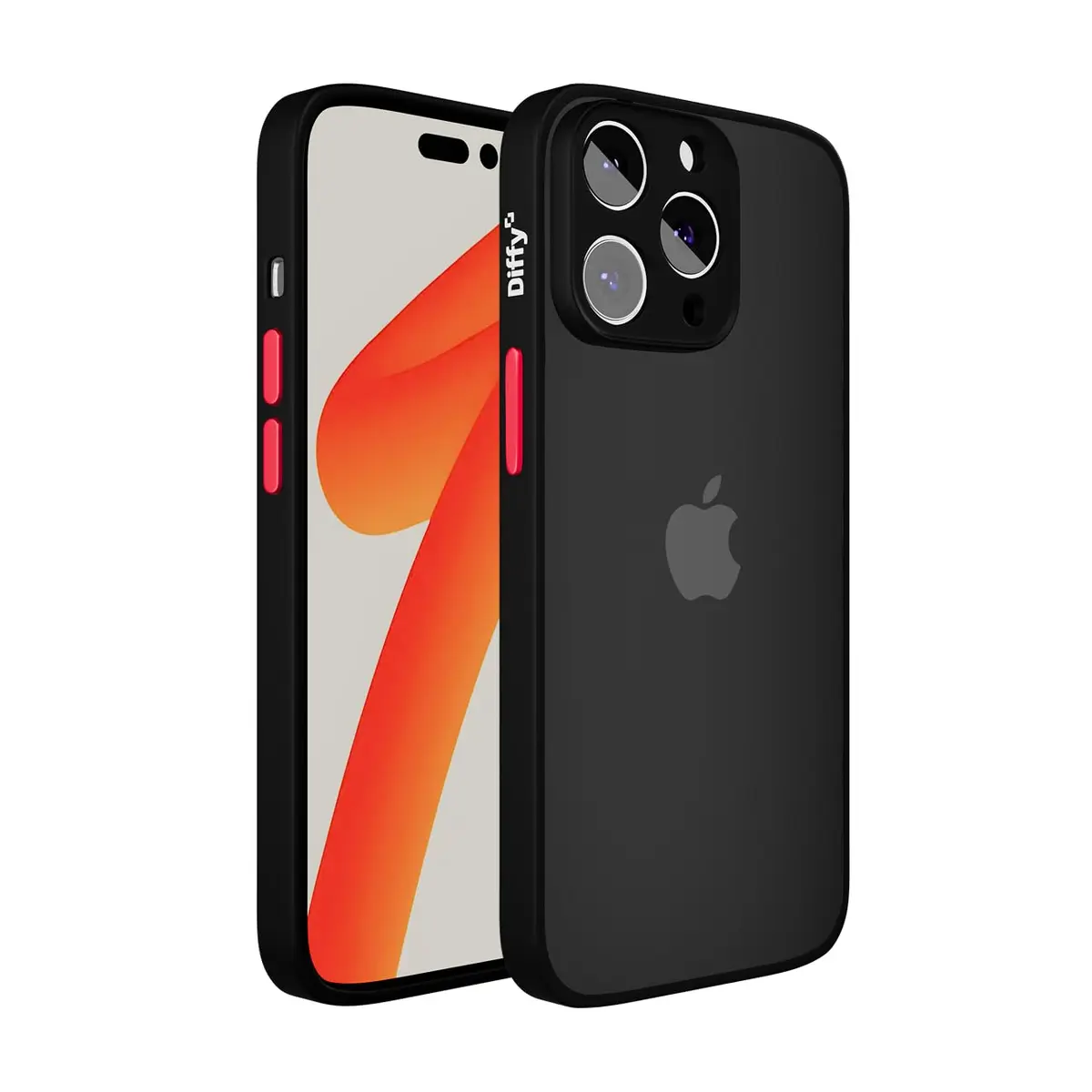 Capa para iPhone 12 Fosca Fina e Resistente com Camera Frame Elevado e Bordas Reforçadas Anti Impacto Ultra Leve - Diffy (Preto, iPhone 12) - 1