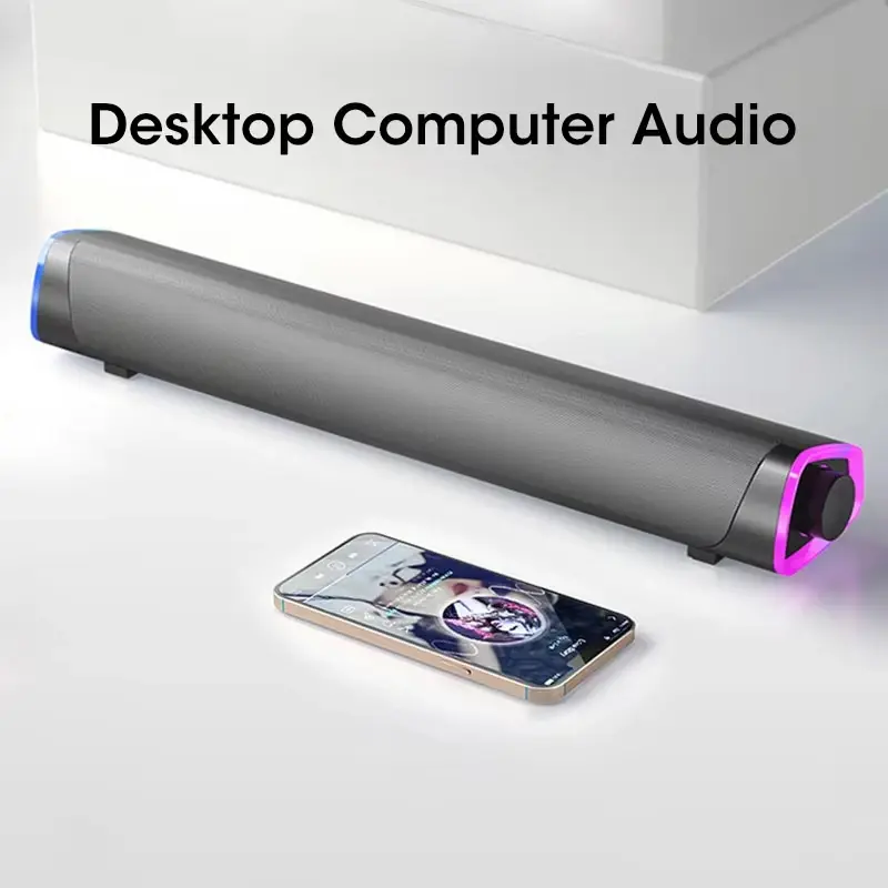 Caixa de Som Bluetooth Niye com Subwoofer Som Estéreo USB Com Fio para PC Laptop MacBook Áudio de Mesa - 1