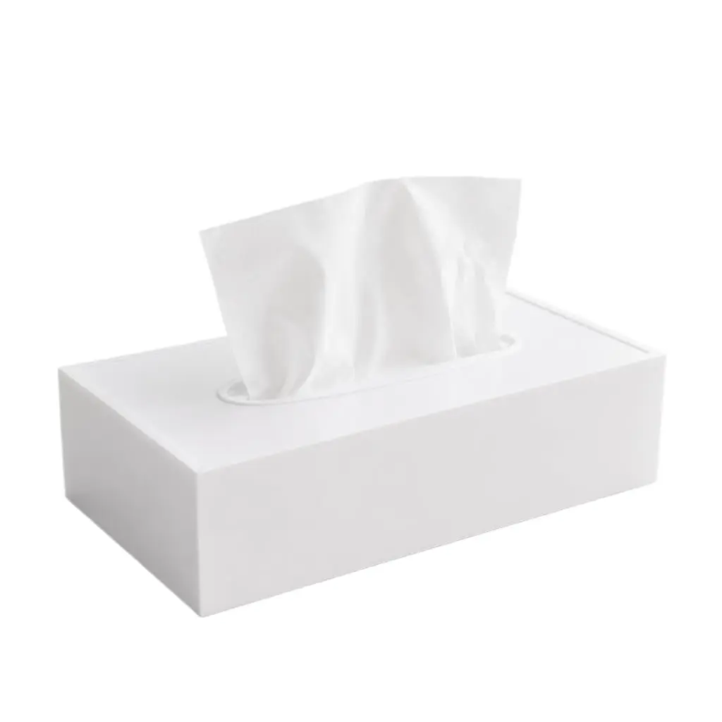 Dispenser Porta Lenço Facial Acrílico Transparente Organizador(Branco) |