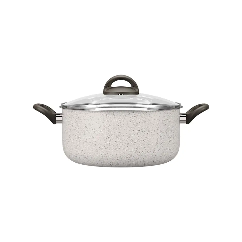 Brinox - Caçarola com Tampa 24Cm 4,5L Ceramic Life Suprema - Vanilla