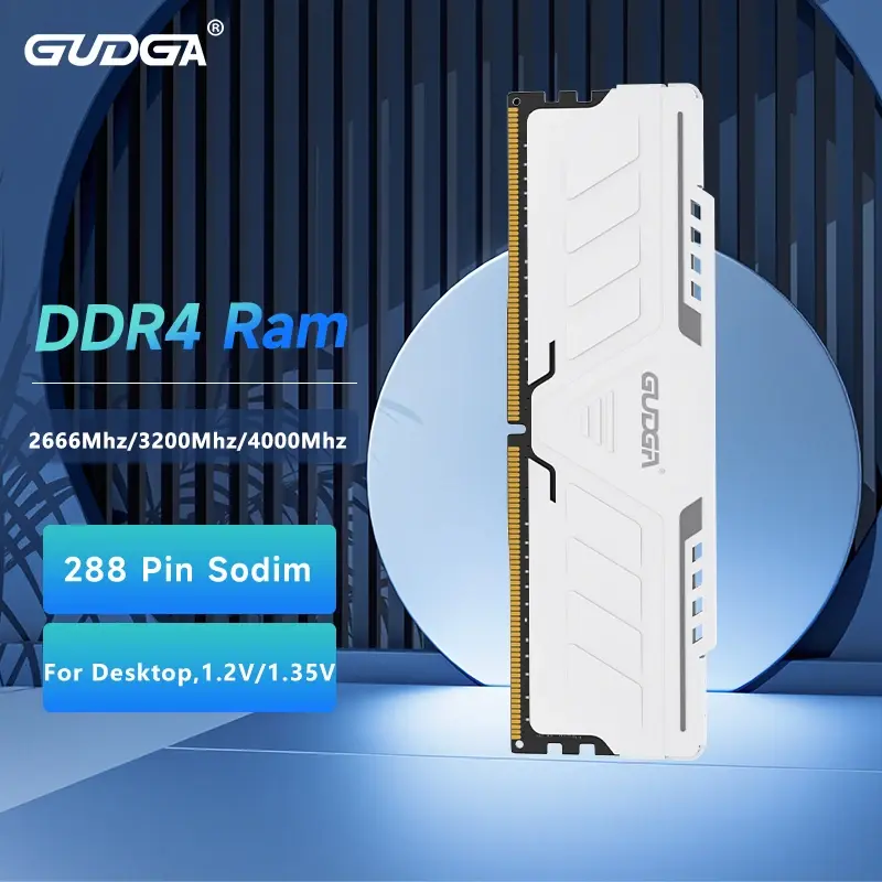 Memória ram gudga ddr4 8gb/16gb/32gb 2666 3200 3600 4000mhz 1.2v/1.35v 288pin dim cl18 com dissipador de calor para computador desktop - 1