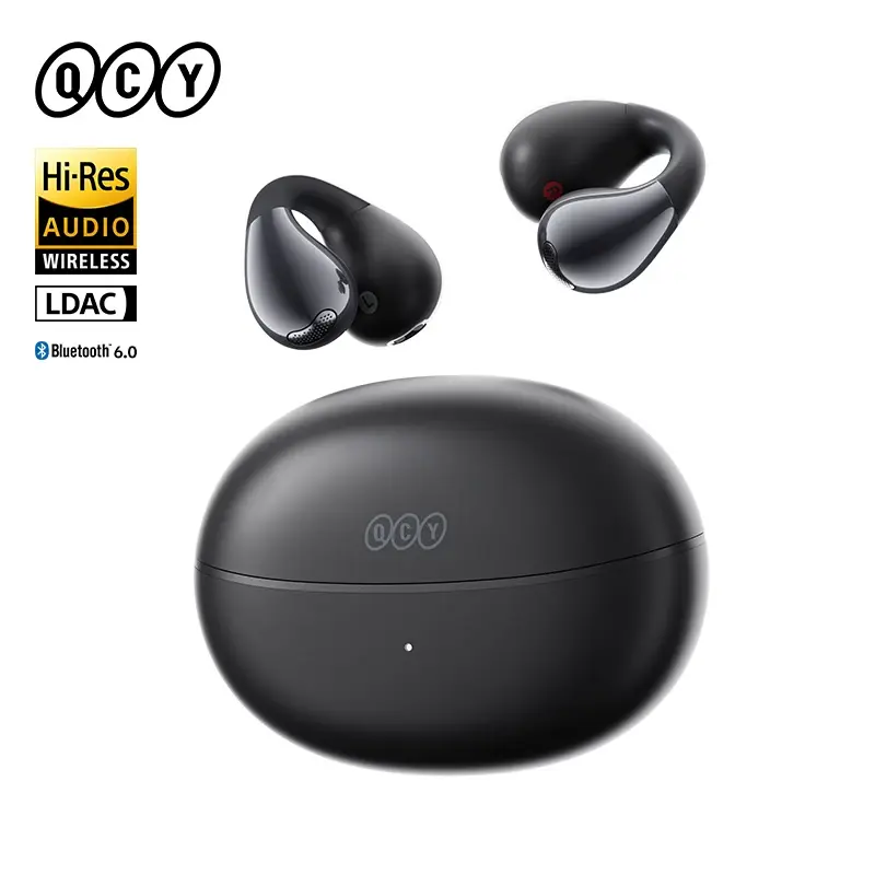 Qcy crossky c30s clipe de orelha sem fio bluetooth 6.0 fones de ouvido hi-res ldac aberto fones de ouvido clip-on esportes 40h