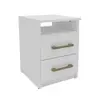 Mesa de Cabeceira Veneza 2 GV Branca - Branco - 1