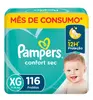 Fralda Pampers Confort Sec XG 116 Unidades - 1