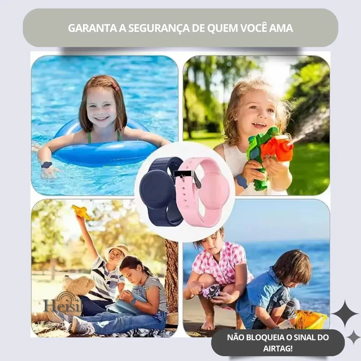Pulseira Compatível Suporte Para Rastreador Airtag Silicone Impermeável Com Tampa Cor VERMELHO thumbnail 7