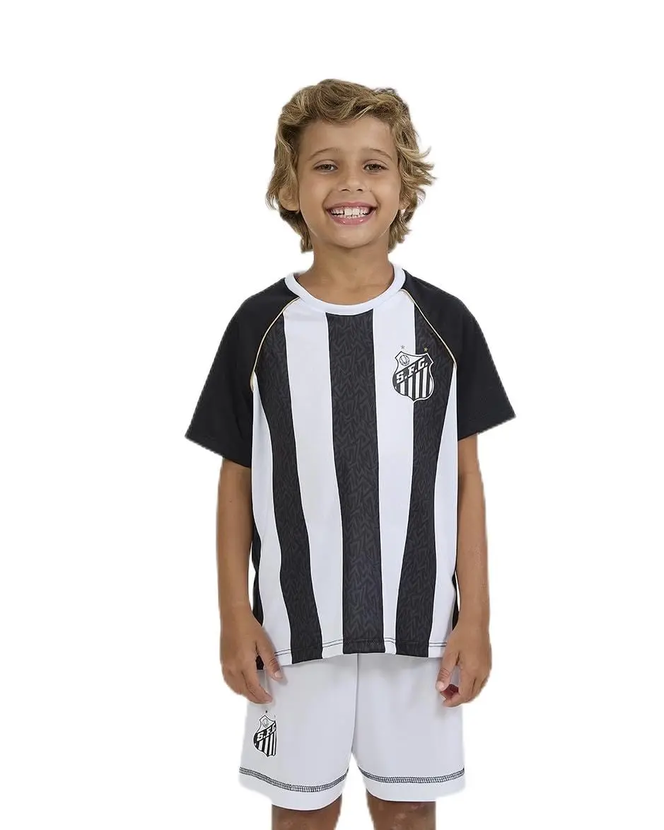 Camiseta Santos Mosaico Infantil Braziline, 12 Anos