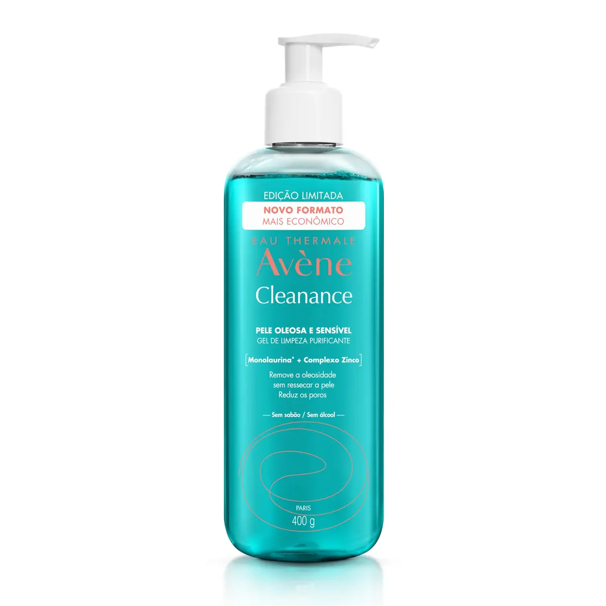 Gel de Limpeza Facial Avène Cleanance, Controle de Oleosidade e Desobstrução de Poros, 400g