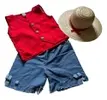 Fantasia Luffy One Piece Com Chapéu Infantil - 3 a 5 anos - 1