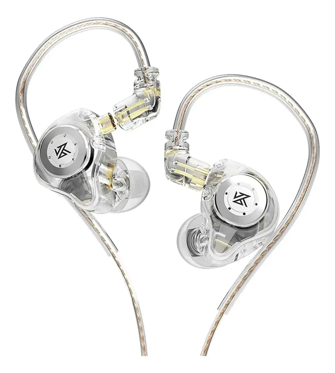 Fones de ouvido Kz Edx Pro com monitor colorido de cristal de alta fidelidade 1dd sem microfone