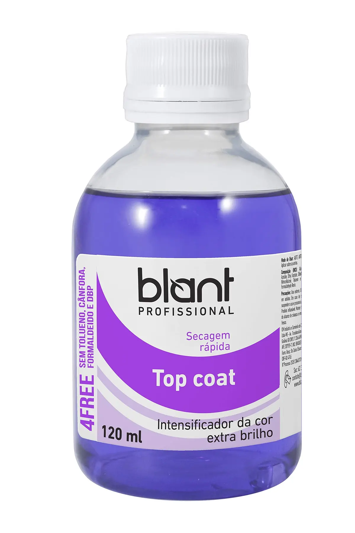Top Coat Free Profissional 120mL BLANT intensificador da cor extra brilho - 1