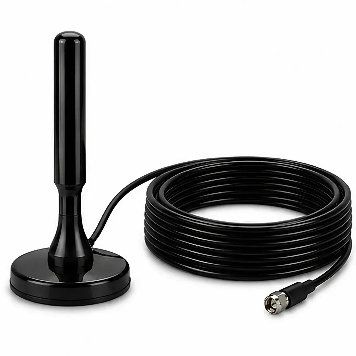 Antena Digital Interna Externa Tv Smart Tv 4K HD Todos os Canais Amplificada Para Todos os Modelos de TV com Cabo de 5mts e Base Magnética - HAVALOR