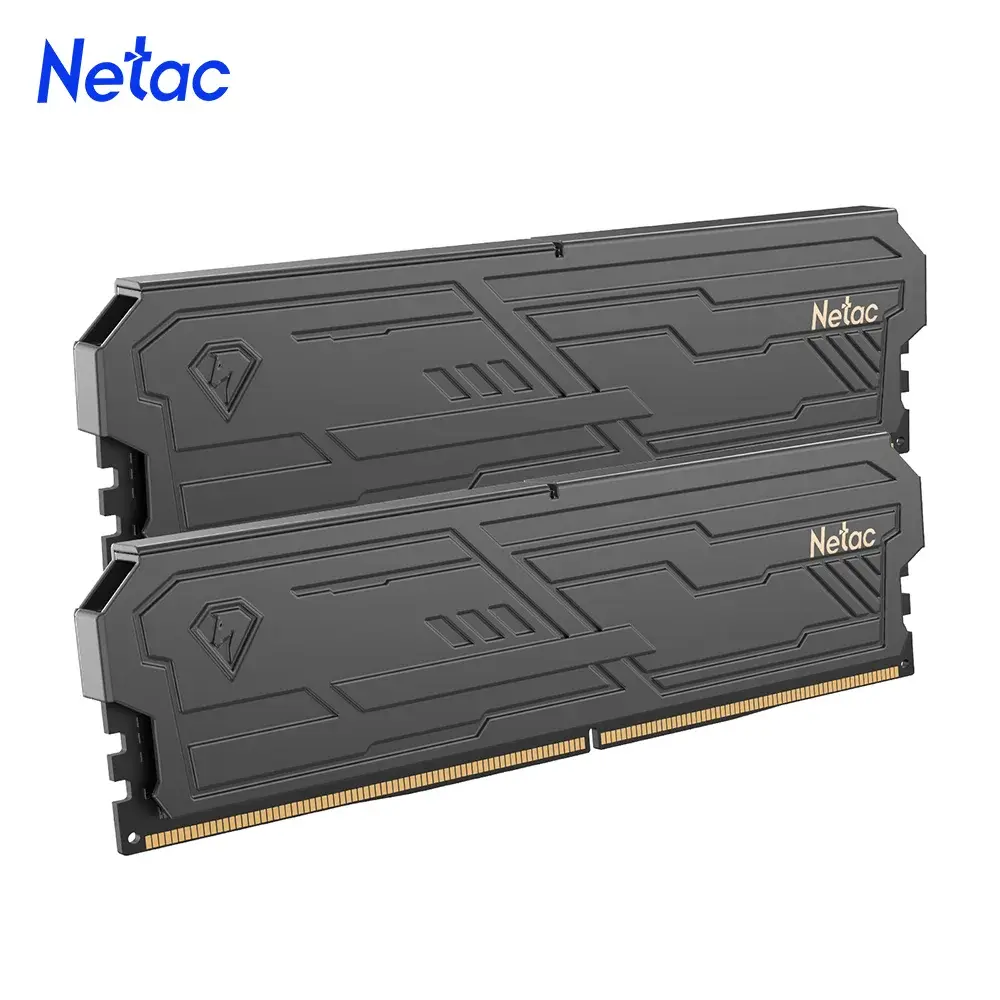 Memória RAM Netac DDR4 3200MHz 3600MHz Dual Channel 8GB 16GB DDR4 XMP2.0 Memória 288Pin UDIMM com Dissipador de Calor para Desktop