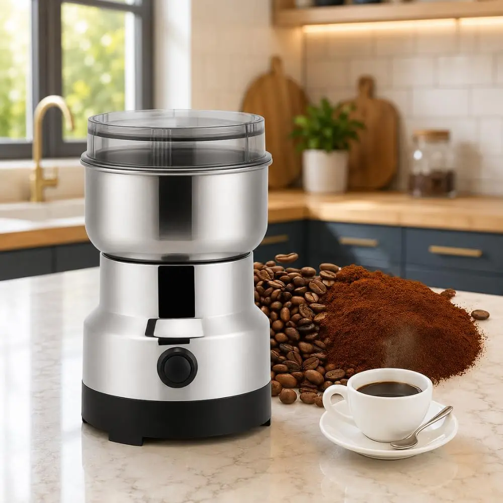Moedor de Café Elétrico Velosy Inox 220V - Velosy | Compacto, Potente, para Grãos - Premium