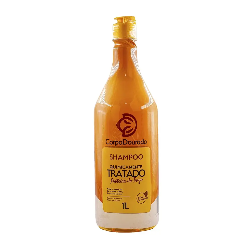 Corpo Dourado - Shampoo com Proteína do Trigo - Para Cabelos Quimicamente Tratados - 1l - 1