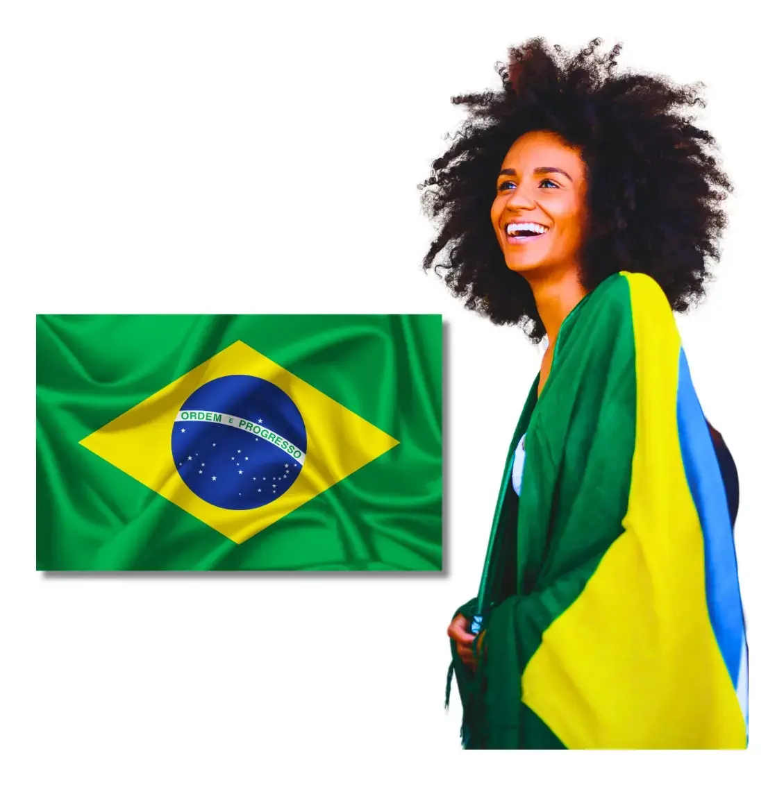 Bandeira Do Brasil 1,50x0,90mt Poliéster Copa Do Mundo - 1