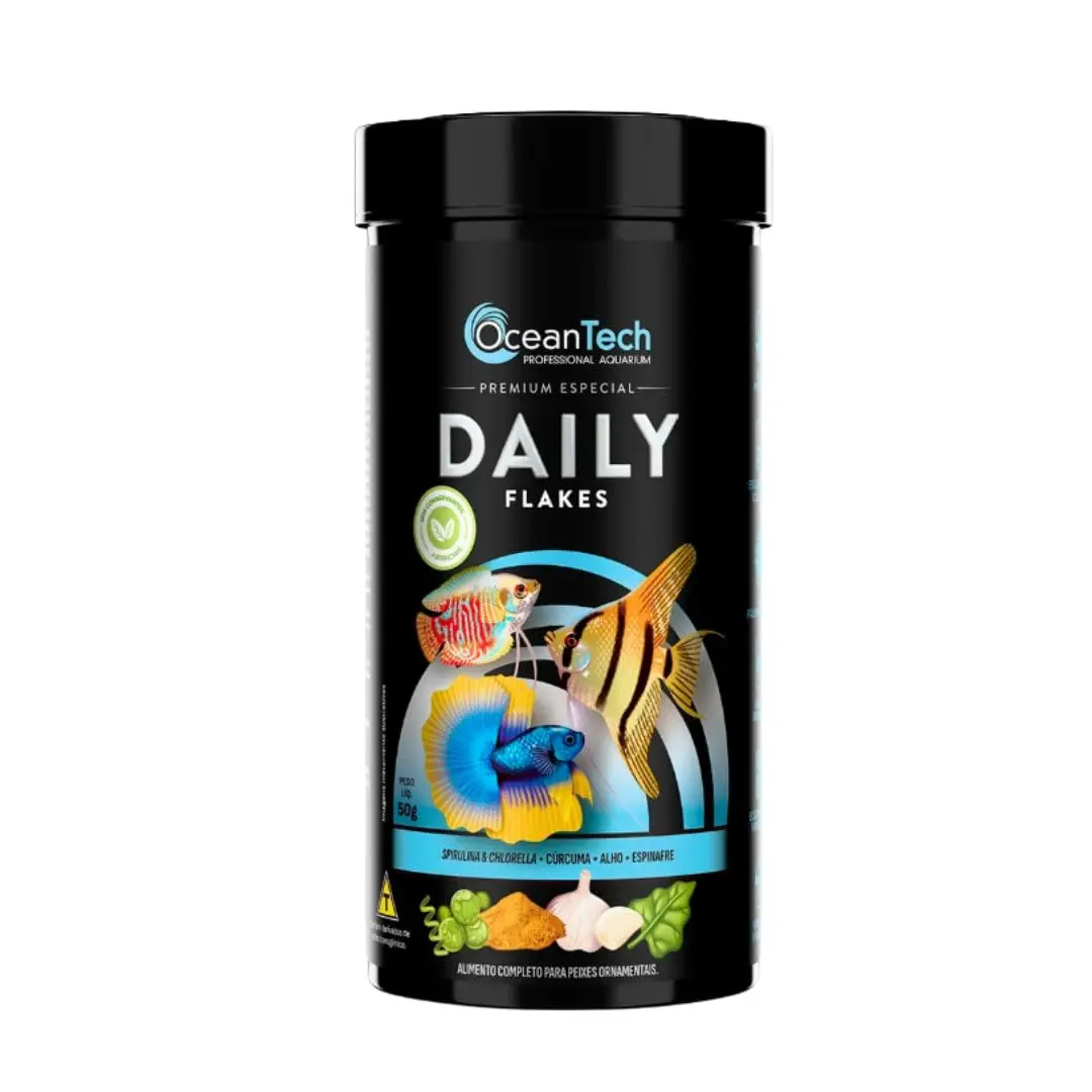 Ração para Peixe Daily Flakes 50G Ocean Tech - 1